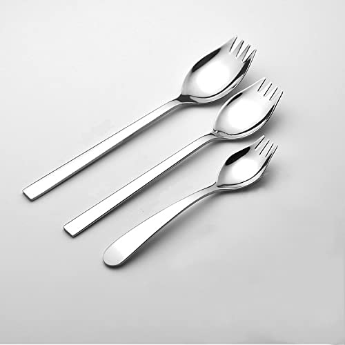 4-pack 1.6-inch Wide 18/10 Stainless Steel Sporks for Everyday Use  Camping Appetizer Salad Dessert Heavy Duty Flatware set 8.2-inch / 1.9-ounce